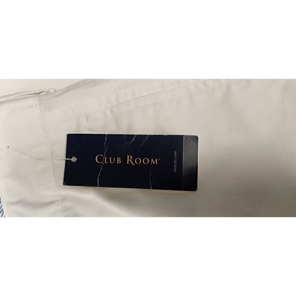 Club Room Men’s Flat Front White Chino Shorts size 34 inseam 10" - Picture 7 of 7